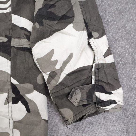 Rothco Ultra Force Urban Camouflage Snow Small Long Sleeve Zip Snap Hood Jacket - Picture 8 of 13